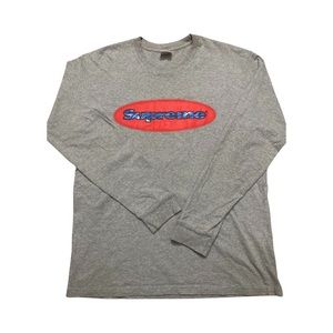Supreme T-Shirt M Grey Long Sleeve